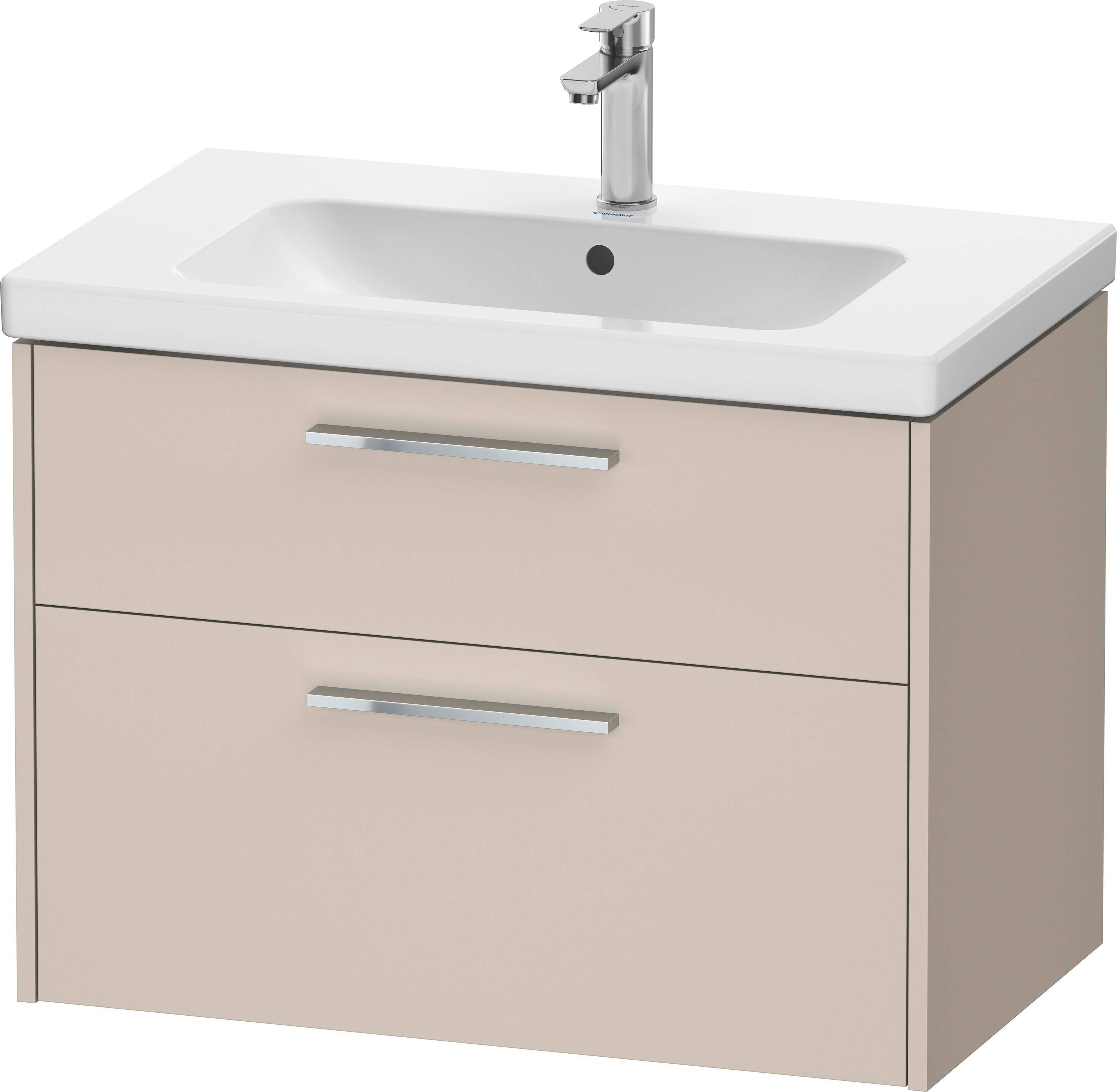 Duravit D-Code Tvättställsskåp 2 lådor Brun, krom