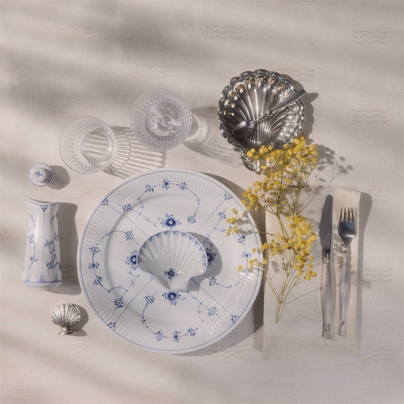 Tablecloth, Off White, 270 x 145 cm