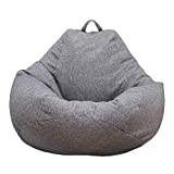 Stor saccosäck Cover Soffa Fast Färg Enkel design inomhus Lazy Lounger Cover för vuxna och barn med ingen fyllning