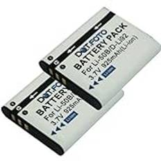 2 x Dot.Foto LI-50B, LI-50BA, LI-50BB Premium 3.7v / 925mAh Kompatibelt Batteri för Olympus