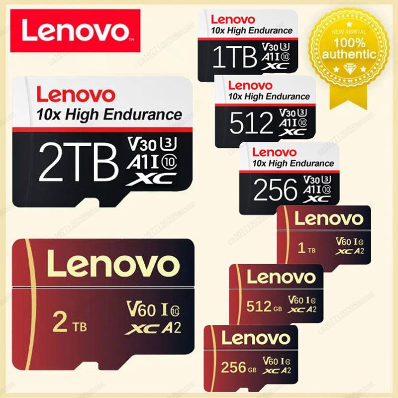 Original Lenovo Memory Card 1TB 2TB High Speed Micro TF SD Card 512GB SD V60 U3 TF Card For Nintendo Switch Ps4 Ps5 Game