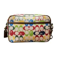 Coach Pre-owned, Vintage , Herre, Flerfarvet, ONE SIZE, Uld, Pre-owned Canvas skuldertasker