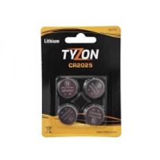 Tyzon CR2025 lithium batterier 4-pak