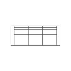 Skalma Luxor sofa (3 pers. sofa - B206 x D75 x H82 cm, Kort sædedybde - 50 cm, Stof, Eg)