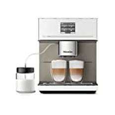 Miele CM 7550 CoffeePassion Kaffeevollautomat - OneTouch for Two, AromaticSystem, 10 Genießerprofile, DoubleShot, CupSensor, WLAN-fähig, automatische Entkalkung u. v. m. - Brillantweiß, 2,2 Liter