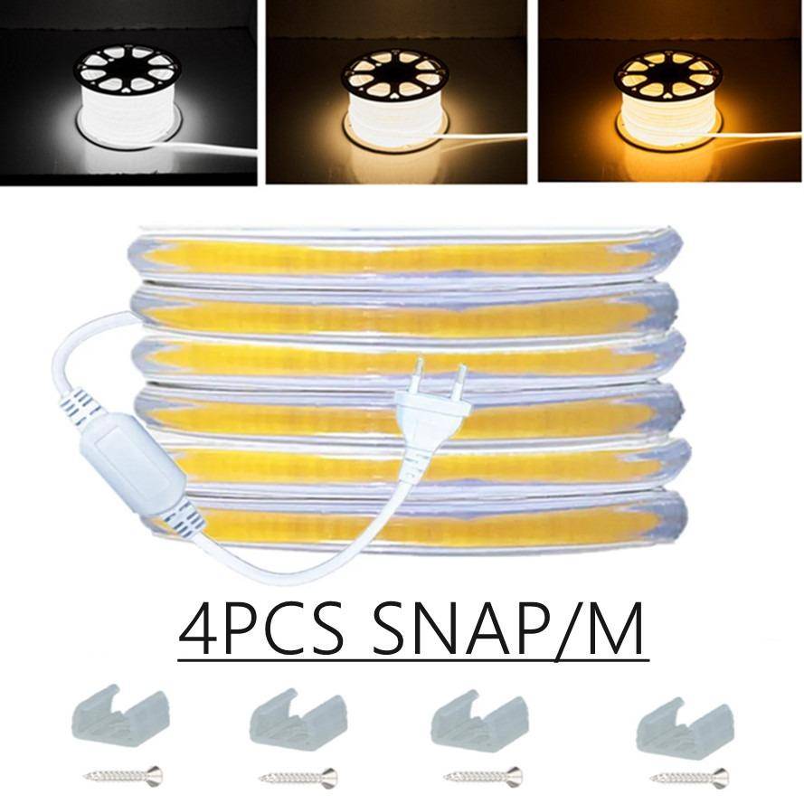 1M-21M COB LED Strip Light Super Bright 220V 288LEDs/M Led Strip Lights Utomhuslampa IP67 Vattentät Flexibel Tejp EU-kontakt