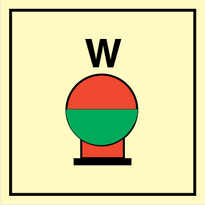 Fast brandsläckningsflaska - W, 150 x 150 mm