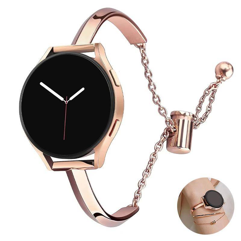 22 20mm Smalt Damarmband för Samsung Galaxy Watch 7 4 5 6 40 44mm Classic FE Rostfritt Stålband för Huawei GT5 pro 46 Armband silver