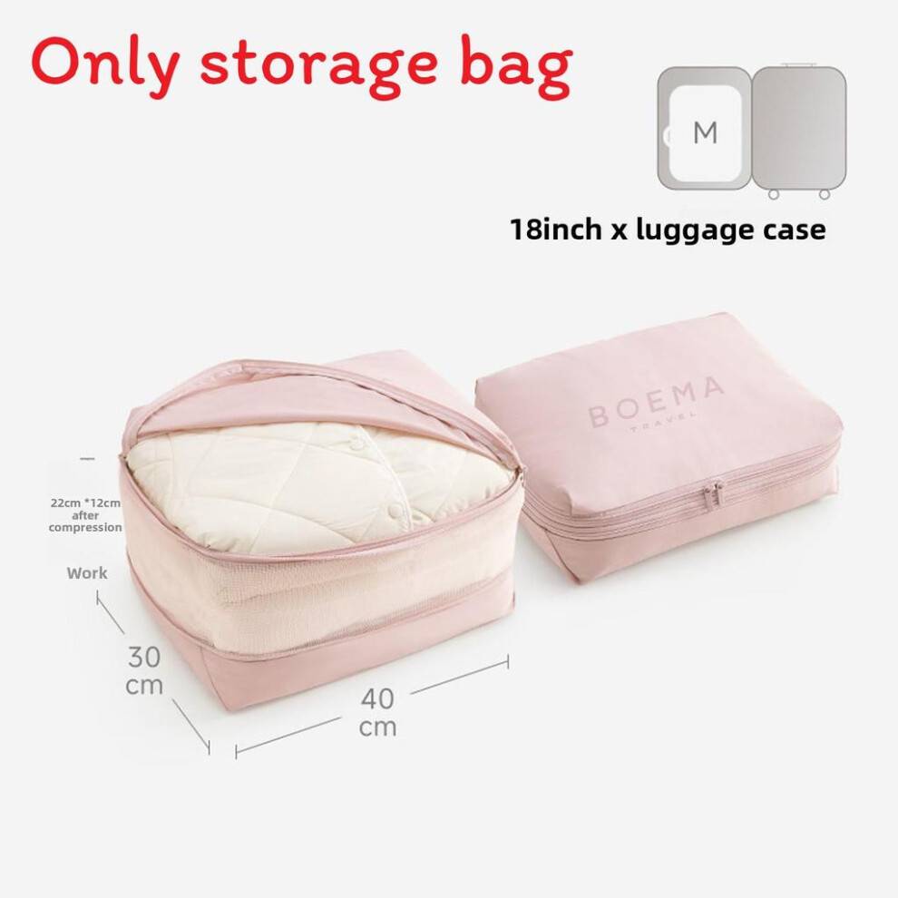 (Pink)Lightweight Travel Packing Organizer Storage Bag For Clothing And Accessories