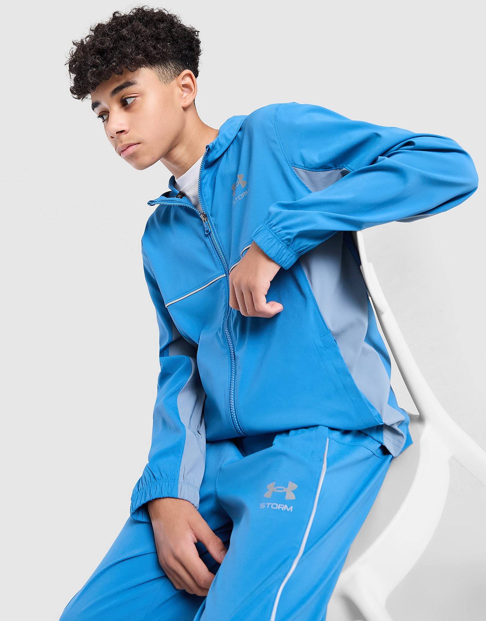 Under Armour Storm Hybrid Full Zip Woven Jacket Junior, blå - 10-11Y