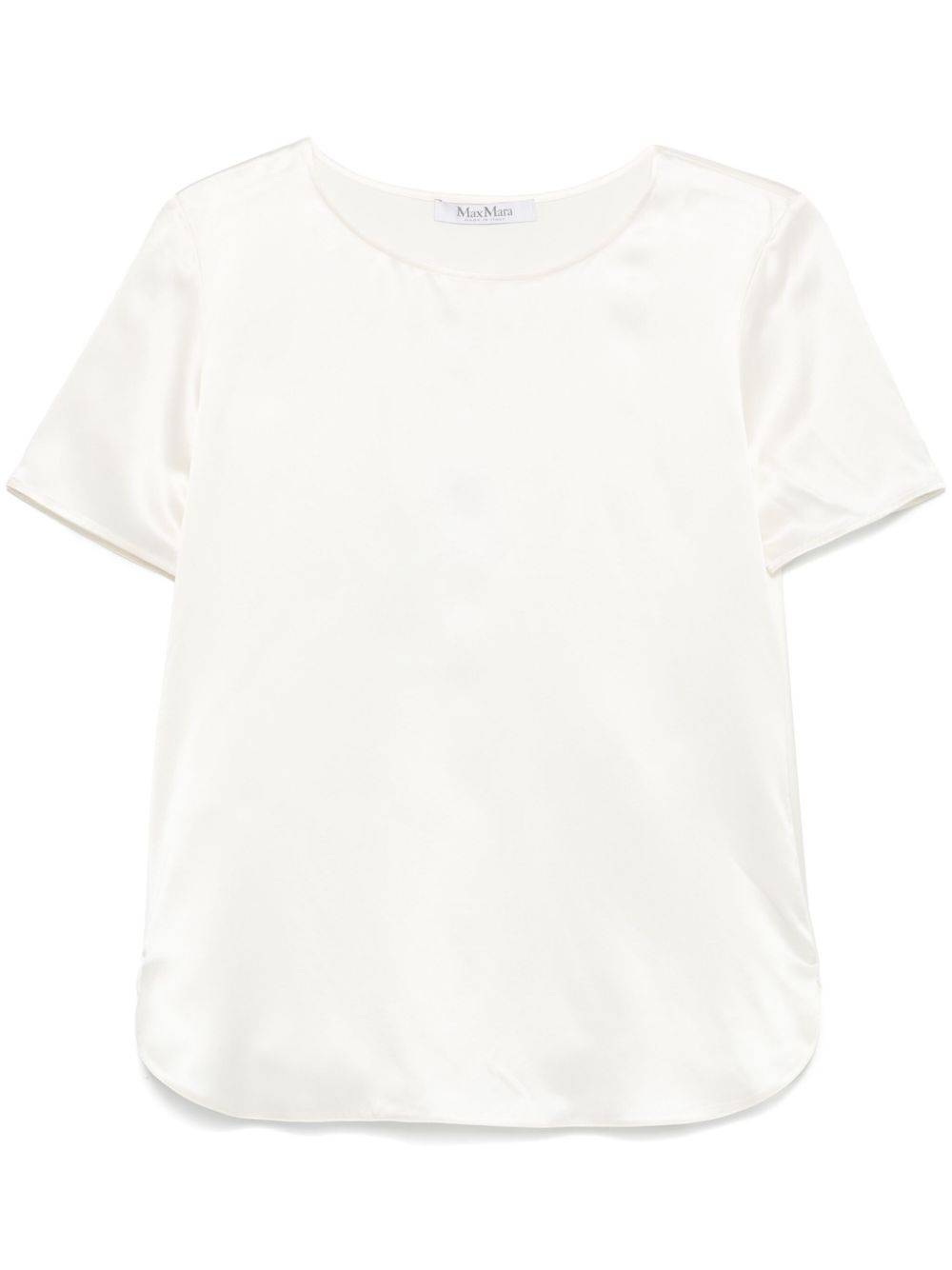 Max Mara - Dida blus - dam - siden - 40 - Vit