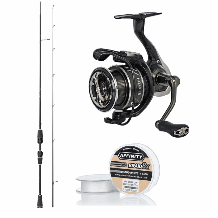 UL Put & Take fiskesæt: Westin W2 6,1 fod 1/6 gr & Westin W2 1000 incl fletline