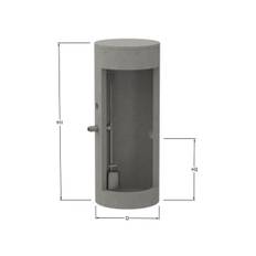 Pumpbrunn Betong, dia 600mm, höjd 1800mm, flöde 160l/m, lyfthöjd 9m