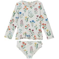 Kuling Mönstrat UV-set Swedish Wildflowers 98/104 cm  Vit  98/104 cm  unisex