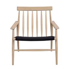 Rowico Home Canwood loungestol vitpigmenterad ek/svart flätning
