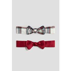 Baby - Beige 2-pack hårband med rosett - Size: 86/98 (1-3Y) - H&M - Röd/Rutig (86/98 (1-3Y))