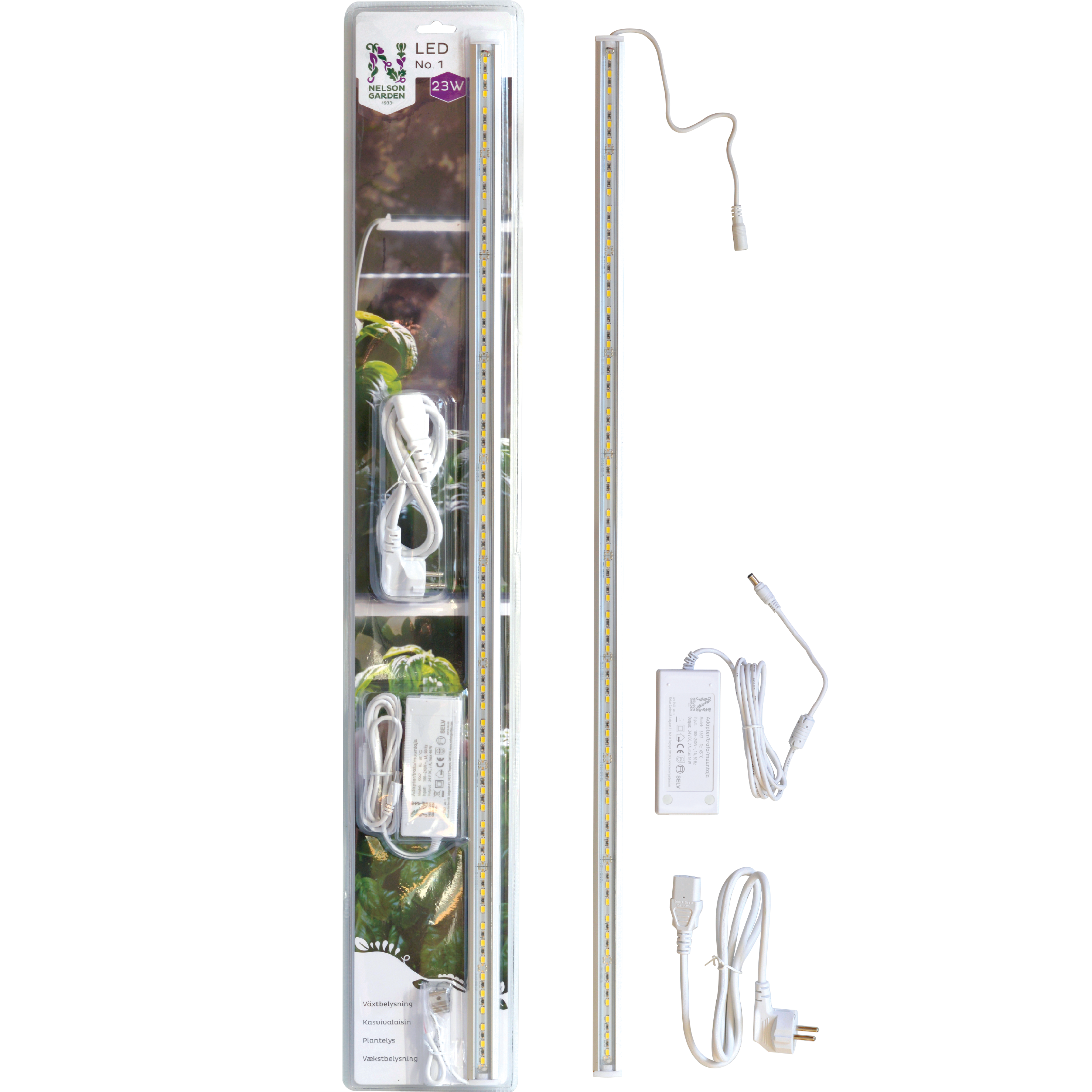 Växtbelysning LED NO.1 23W, 85cm med adapter