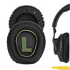 Geekria QuickFit Ersättande öronkuddar för JBL Quantum 100, Q 100 hörlurar öronkuddar, headset öronkuddar, öronkåpor, reparationsdelar (svart grön)