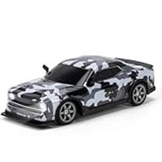 ACAMMZAR 1:16 RC driftbil, 25 KM/H 4WD höghastighetsfjärrkontroll bilar för barn, med LED-lampor, två batterier, extra däck, drift RC-bilar för vuxna, grön