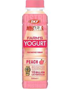 OKF Farm's Yogurt Peach - Drickyoghurt med Persikosmak 350 ml (Korea)