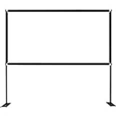 VEVOR Bärbar Filmduk 228,6 cm (90") Projektionsduk Med Stativ 16:9 Projektorduk Vikbart Ställ 212,3x127,3 cm Projektorduk 160° Betraktningsvinkel Idealisk för Hemmabiocamping Projektionsduk Med Stativ