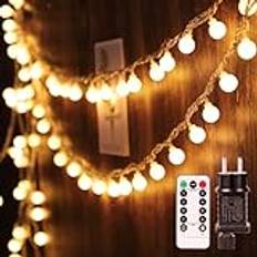 MOOKLIN ROAM LED-ljusslinga utomhus, 13 m, 100 LED, ljusslinga inomhus, 8 lägen, flerfärgad dekoration för trädgård, terrass, hem, sovrum, fest, jul, bröllop