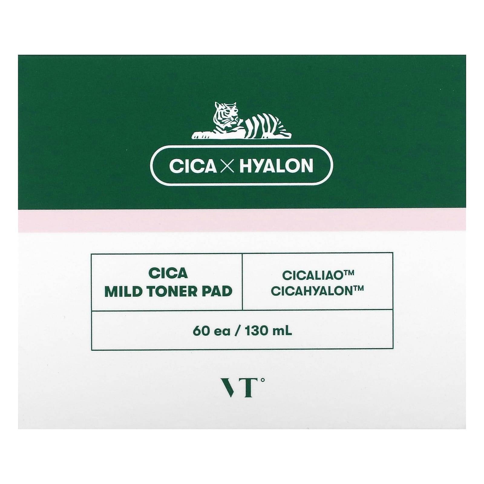 Cica Mild Toner-pads, 60 ark, 130 ml