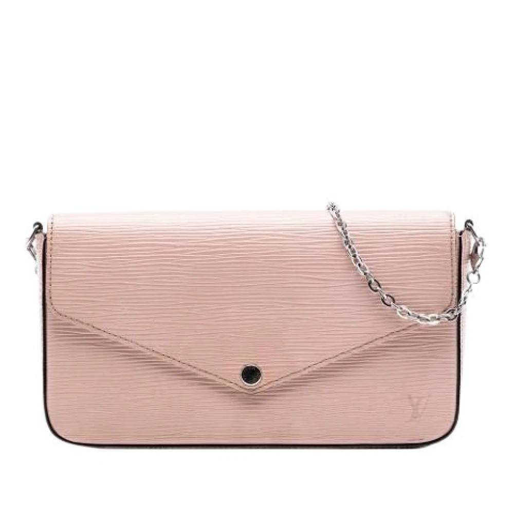 Louis Vuitton Vintage Pre-owned Pochette Felicie - Vintage - Dame - Lyserød - ONE SIZE - Uld