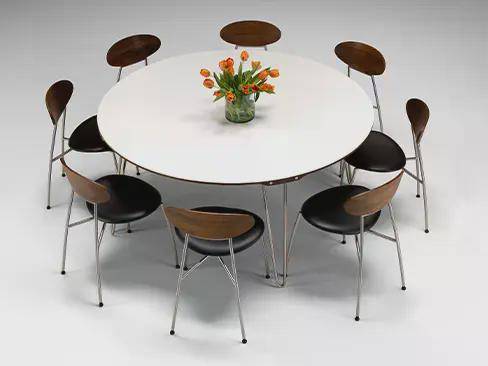 GM 6693 rundt spisebord Ø:160 cm og Corian top - Naver Collection