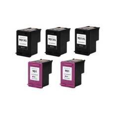 Kompatible blækpatroner HP 901 XL - CC653AE, 5 stk. rabatpakke 88 ml