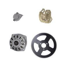 6T Clutch Drum Gear Box 68T Rear Chain Sprocket 25H Chain for 2 Stroke 47cc 49cc Minimoto Pocket