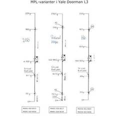 Fix Yale Doorman L3 MPL låsekasse, 2200 mm (FIX2150) V