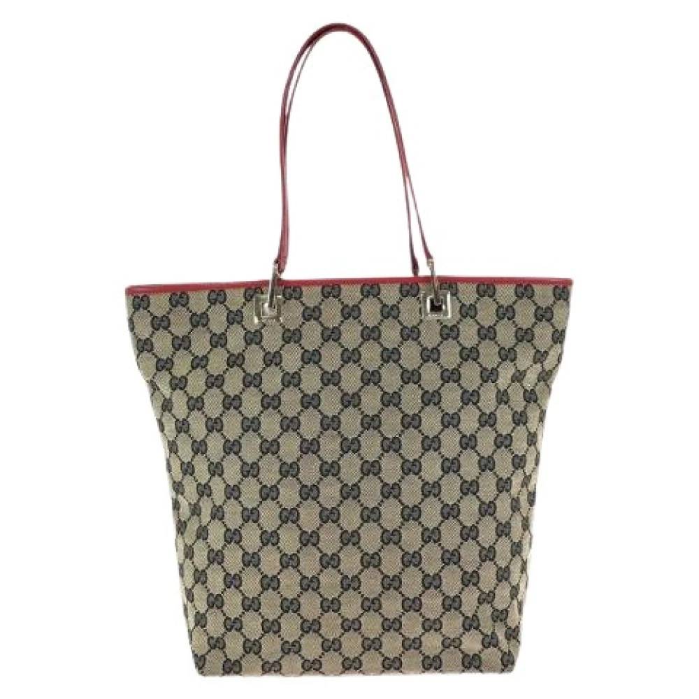 Gucci Vintage Pre-owned GG Canvas Tote Bag - Vintage - Dame - Beige - ONE SIZE - Uld