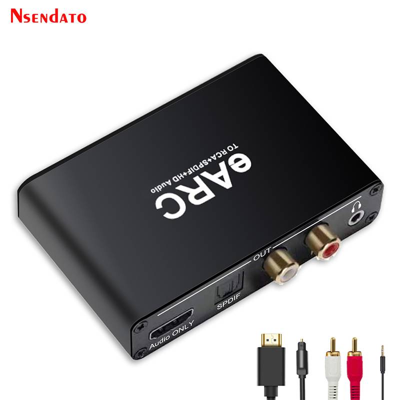 192KHz HDMI EARC ARC to RCA Audio Extractor Converter EARC HDMI Extractor Only Audio For Dolby DTS AC3 LPCM TV Optical Coaxial