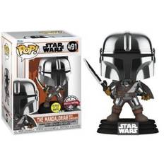 Funko POP! Star Wars – The Mandalorian with Darksaber (Glow) #491