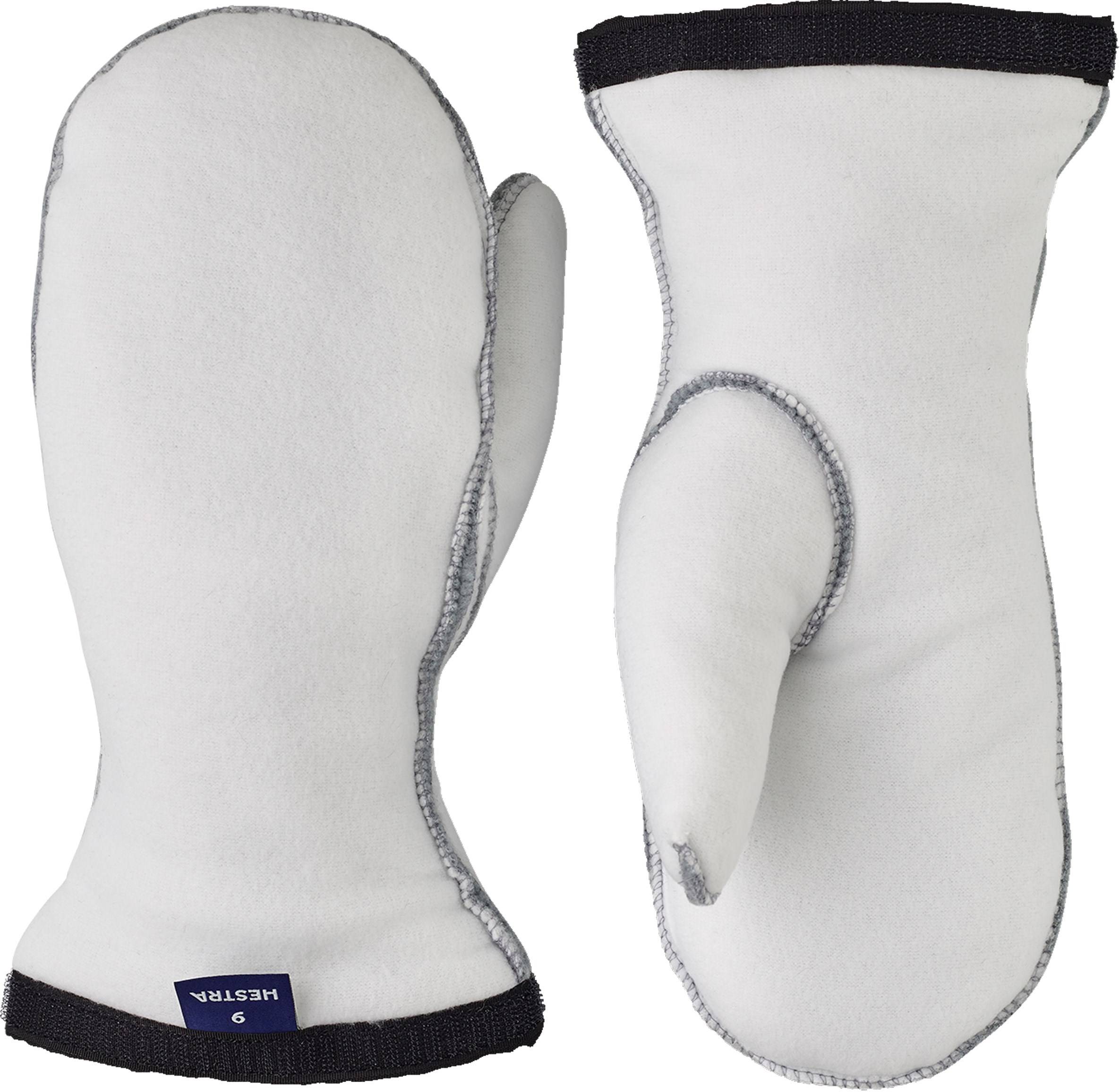 Hestra Heli Ski Liner Mitt Off White 10