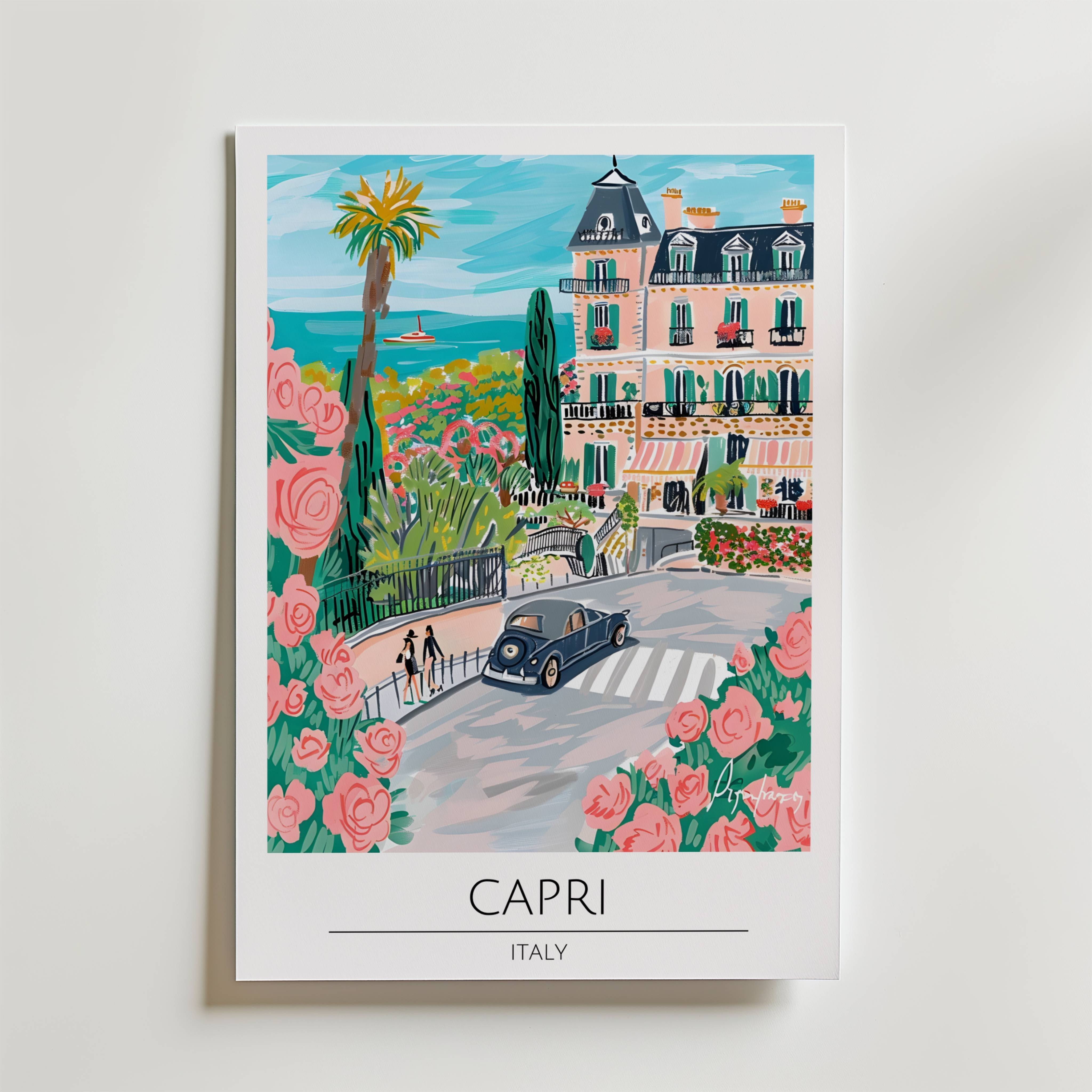 Capri Coastal Elegance Poster - Fine Art Poster 13x18 cm