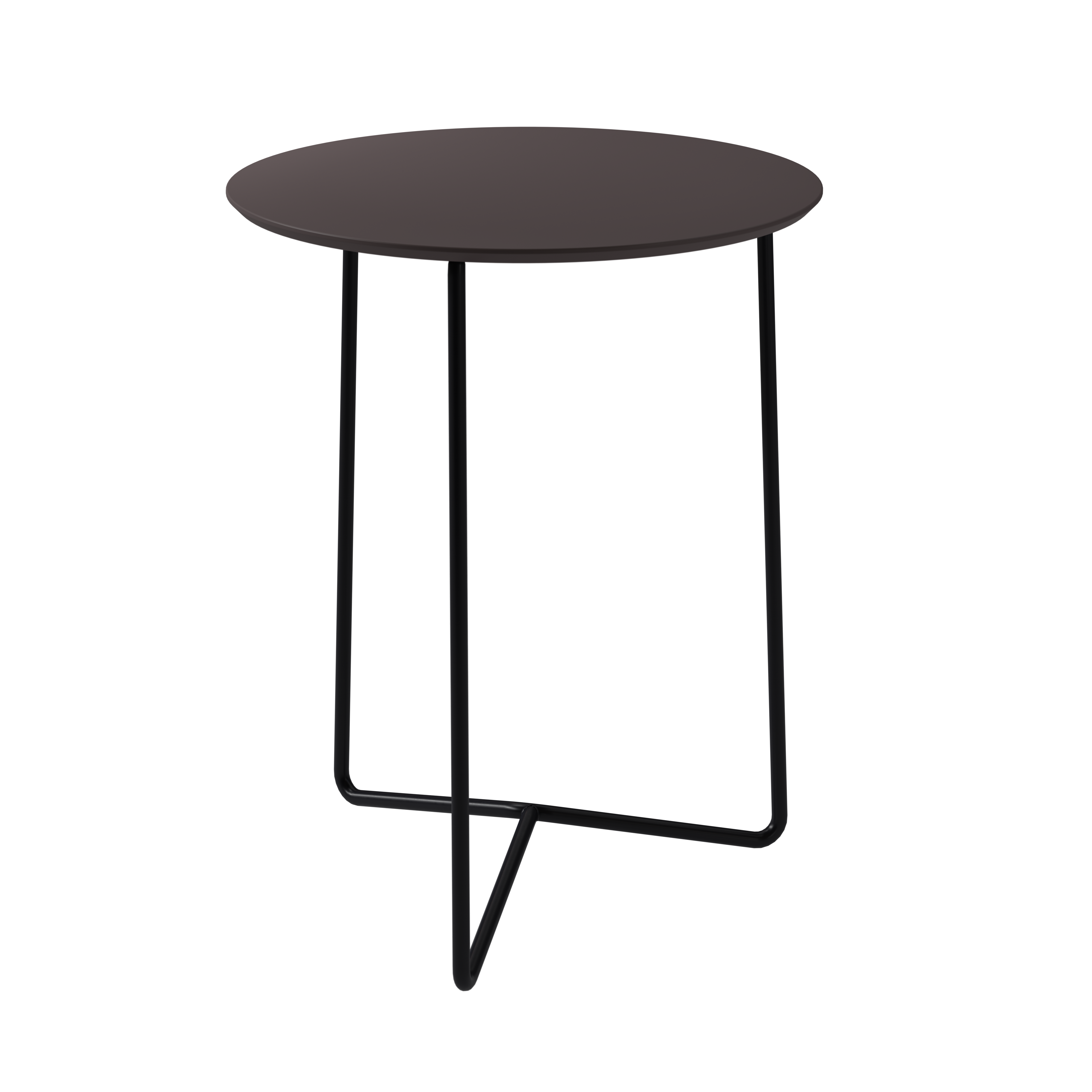 Grythyttan Stålmöbler High Tech Bord Ø60 Cm Charcoal / Svart - Trädgårdsbord Laminat Charcoal - 1062612
