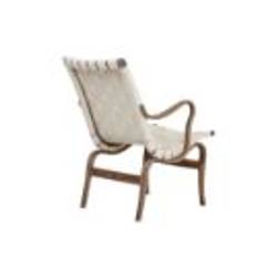 Bruno Mathsson Mi 472 Eva Lænestol m. arm SH: 34 cm - Røget Eg / Linnegjord Natur