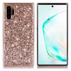 Glitter Samsung Galaxy Note 10 Plus skal - Rosa