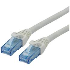 Roline 21.15.2707 RJ45 Netværkskabel, patchkabel CAT 6A U/UTP 10.00 m Grå Ikke skærmet, Halogenfri, Flammehæmmende 1 stk
