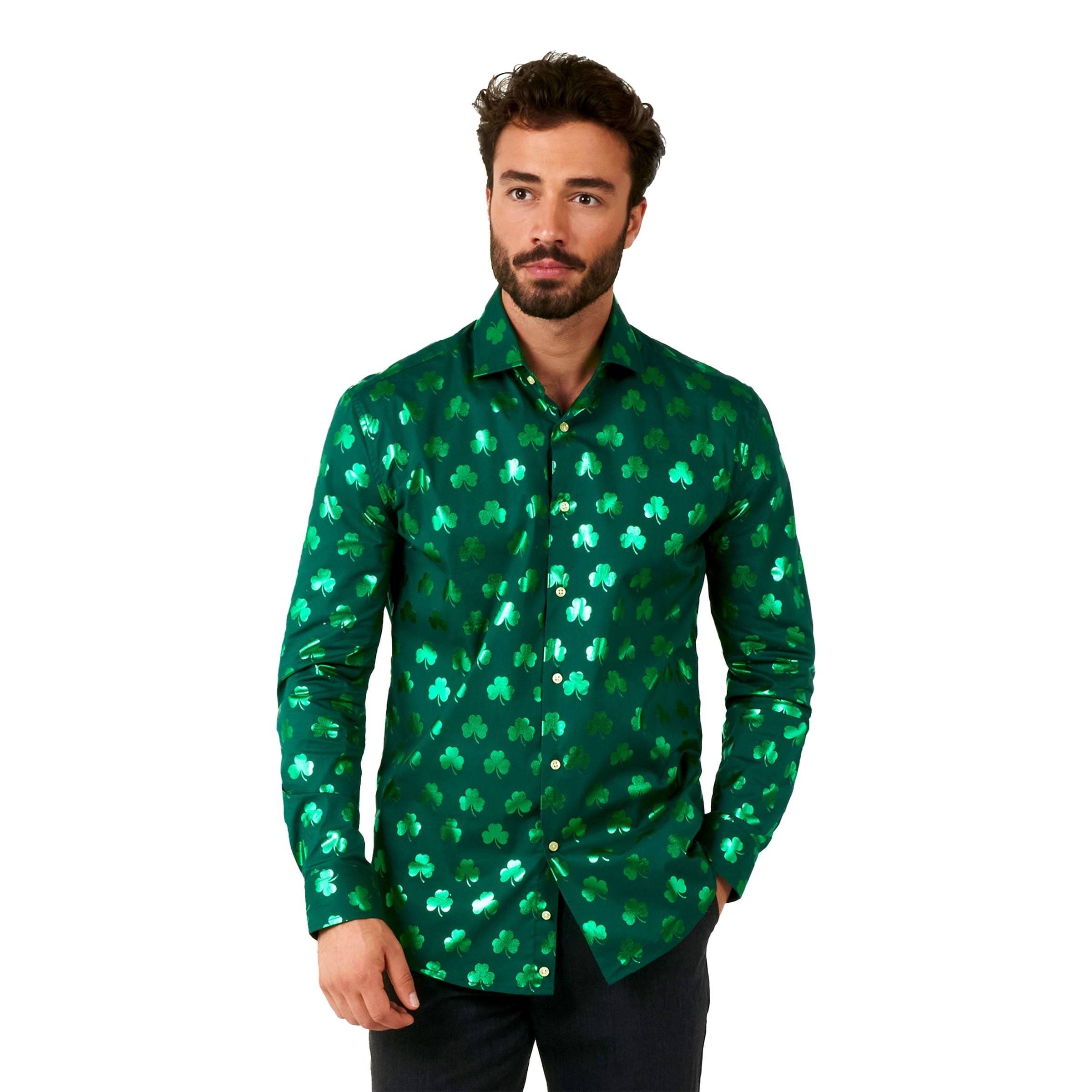 OppoSuits Shiny Shamrock Skjorta - XX-Large