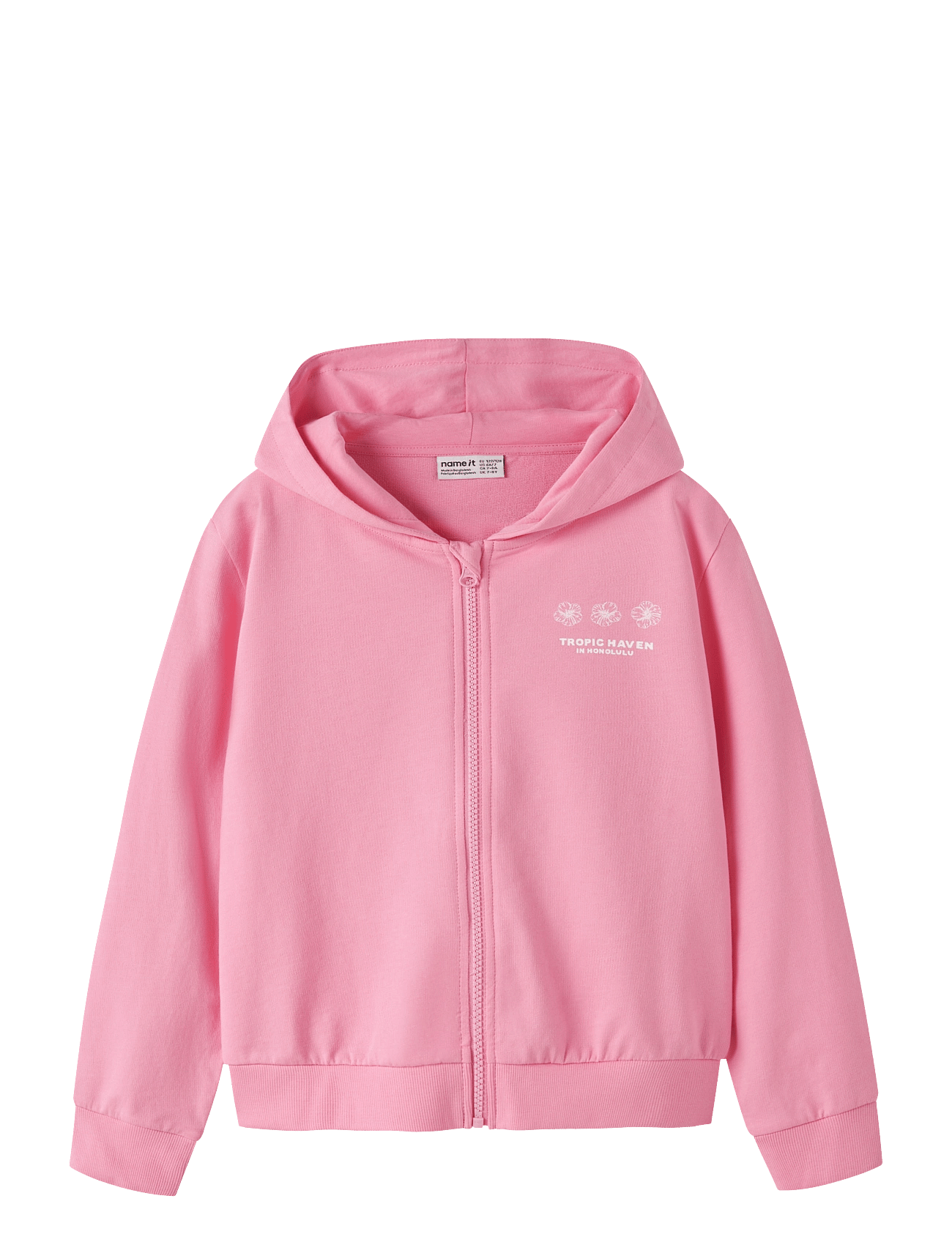 name it Nkfharhoko Ls Nreg Sweat Card Wh Unb - Pink - 146-152