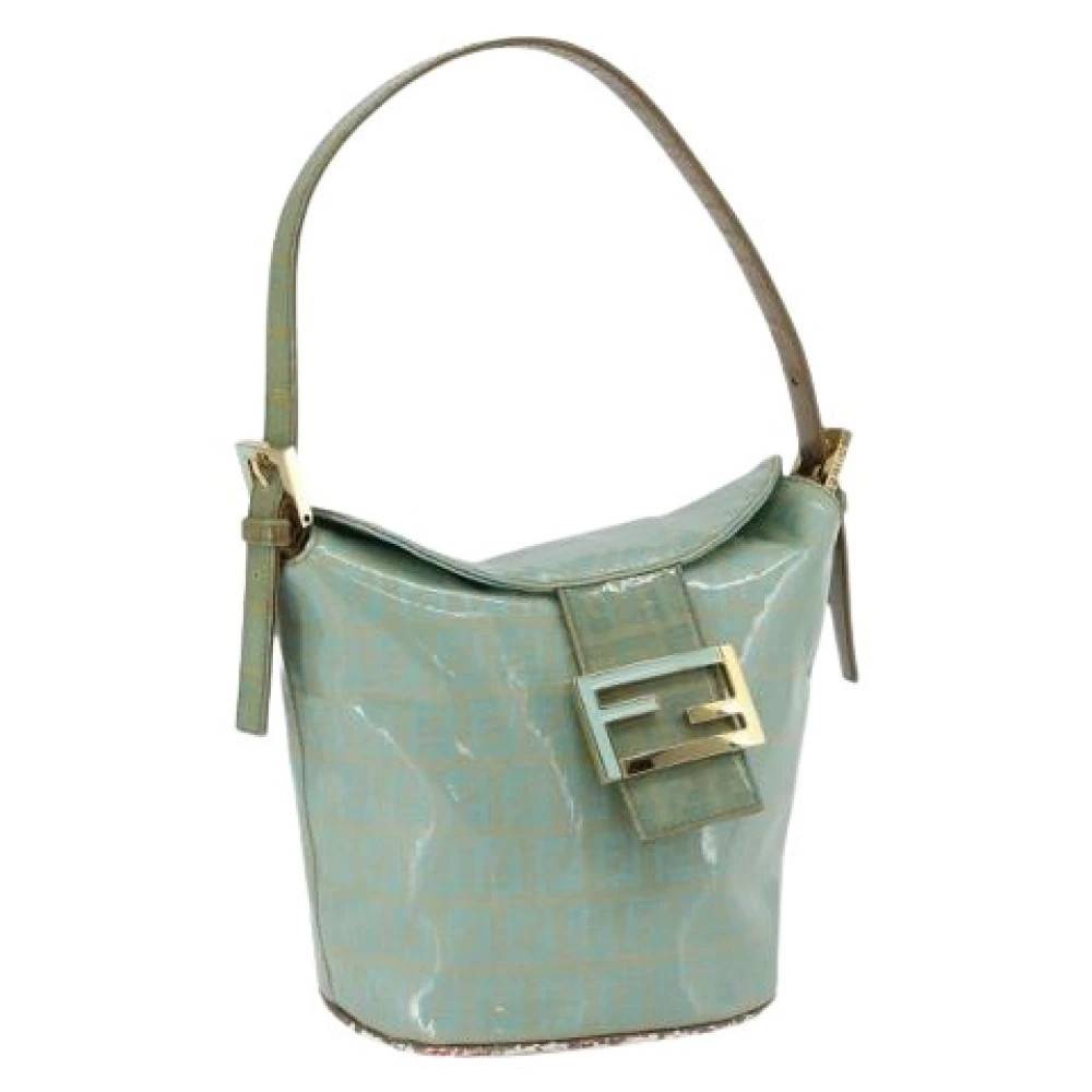 Fendi Vintage Pre-owned Canvas Bucket Bag - Vintage - Dame - Grøn - ONE SIZE -