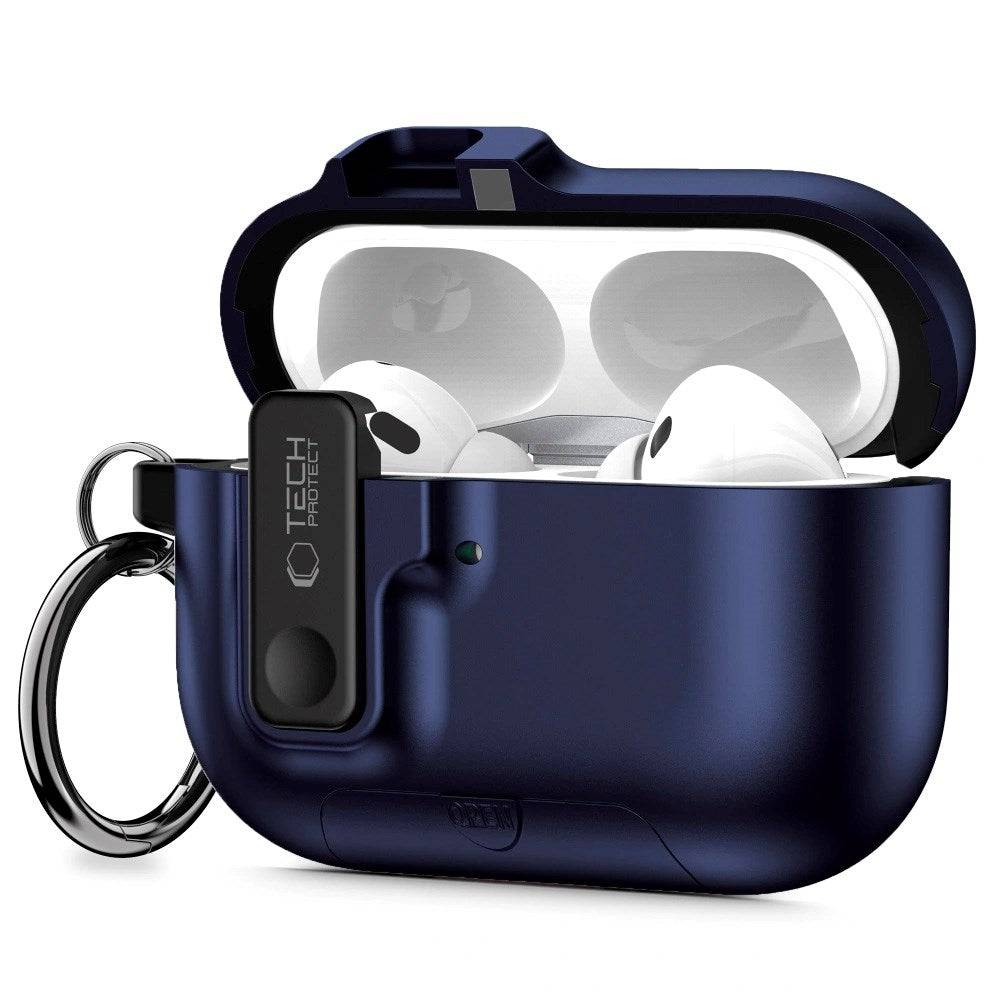 Apple AirPods Pro (3. gen.) Tech-Protect Slim Hook Skal - Mörkblå