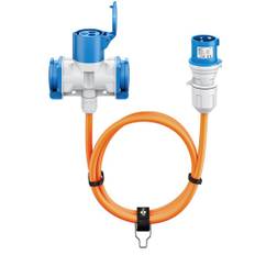 Goobay CEE-adapterkabel, CEE-kontakt till 1x CEE-koppling/2x säkerhetskoppling