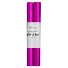 Självhäftande glitterpapper cerise, 2 rullar à 25×100 cm - Lila