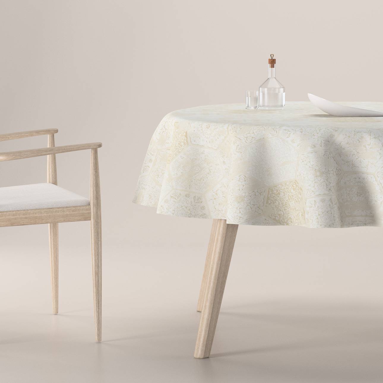 Runde borddug, Grå og beige, Secret Garden