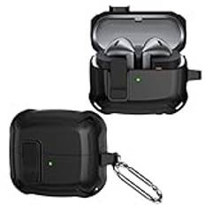 TINGYR Fodral till Samsung Galaxy Buds 3/Buds 3 Pro, kompatibel, skydd, stötsäker, reptålig, LED synlig, fodralskydd, bärbar, resor, bära