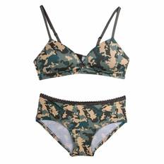 Kamouflagetrosa/bh-underkläderset för barn LES PETITES BOMBES 12/14 ans khaki